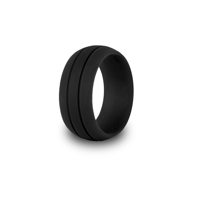 Silicone Ring, Silicone Wedding Ring, Black Ring, Men's, rubber wedding ring