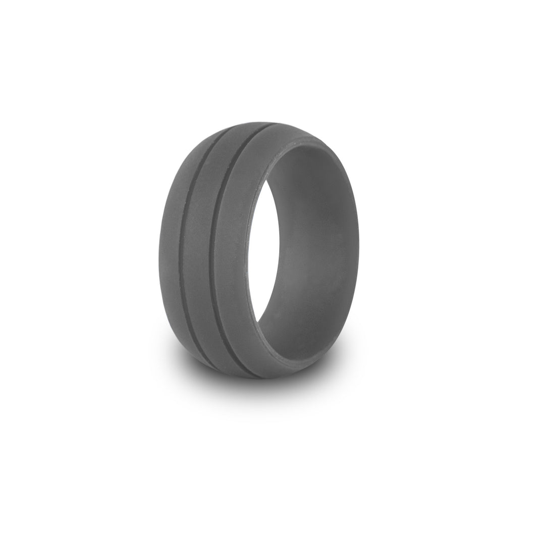 Silicone Ring, Silicone Wedding Ring, Grey Ring, Men's, rubber wedding ring